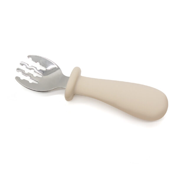 NURSIMOM TENEDOR DE ACERO CON MANGO DE SILICONA – Pañalera Belyan